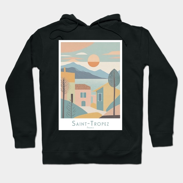 Saint-Tropez France - Seaside Serenity Hoodie by POD24